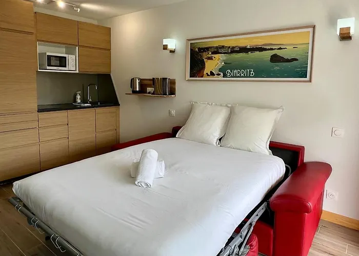 아파트 25m2 Grande Plage, Hypercentre, Balcon 비아히쯔